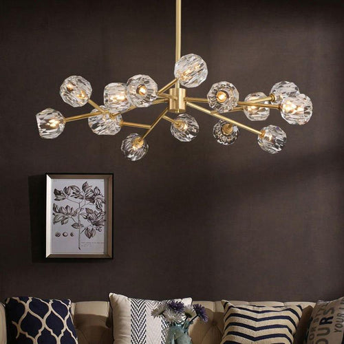 Boule De Crystal Ball Clear Glass Round Chandelier 36"
