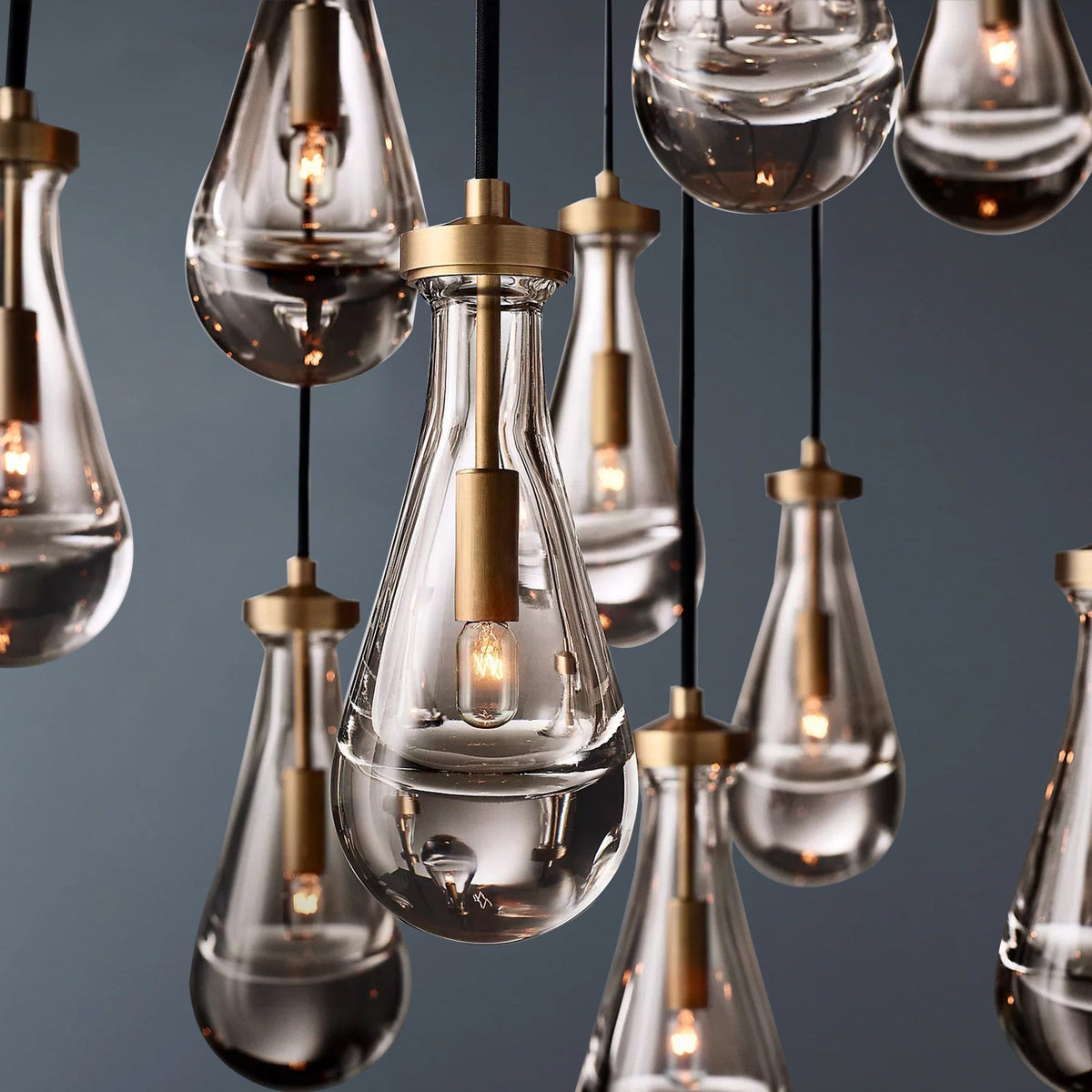 Raindrop Round Chandelier 36"