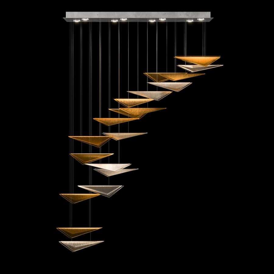 Fine Art Handcrafted Lighting Volo 8 Light 61" Wide LED Abstract Linear Pendant