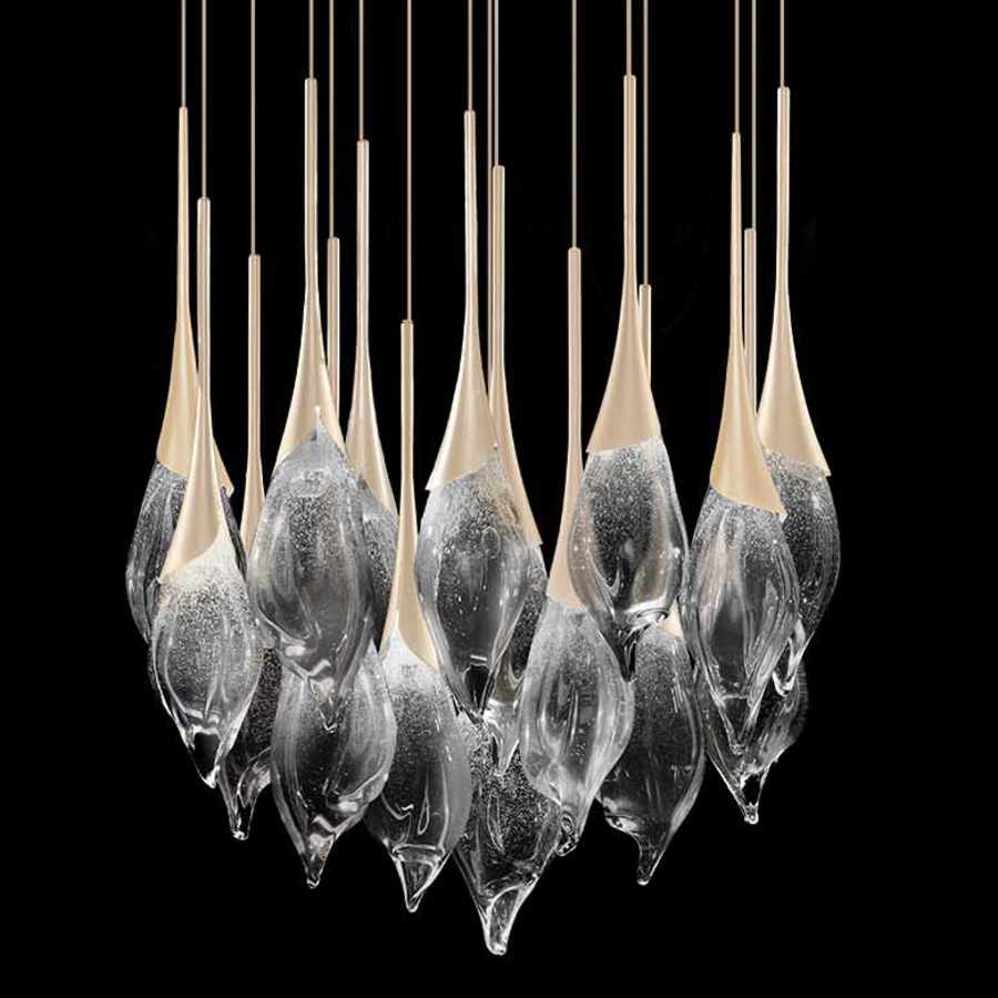 Fine Art Handcrafted Lighting Mayu 33" Wide LED 18 Light Pendant