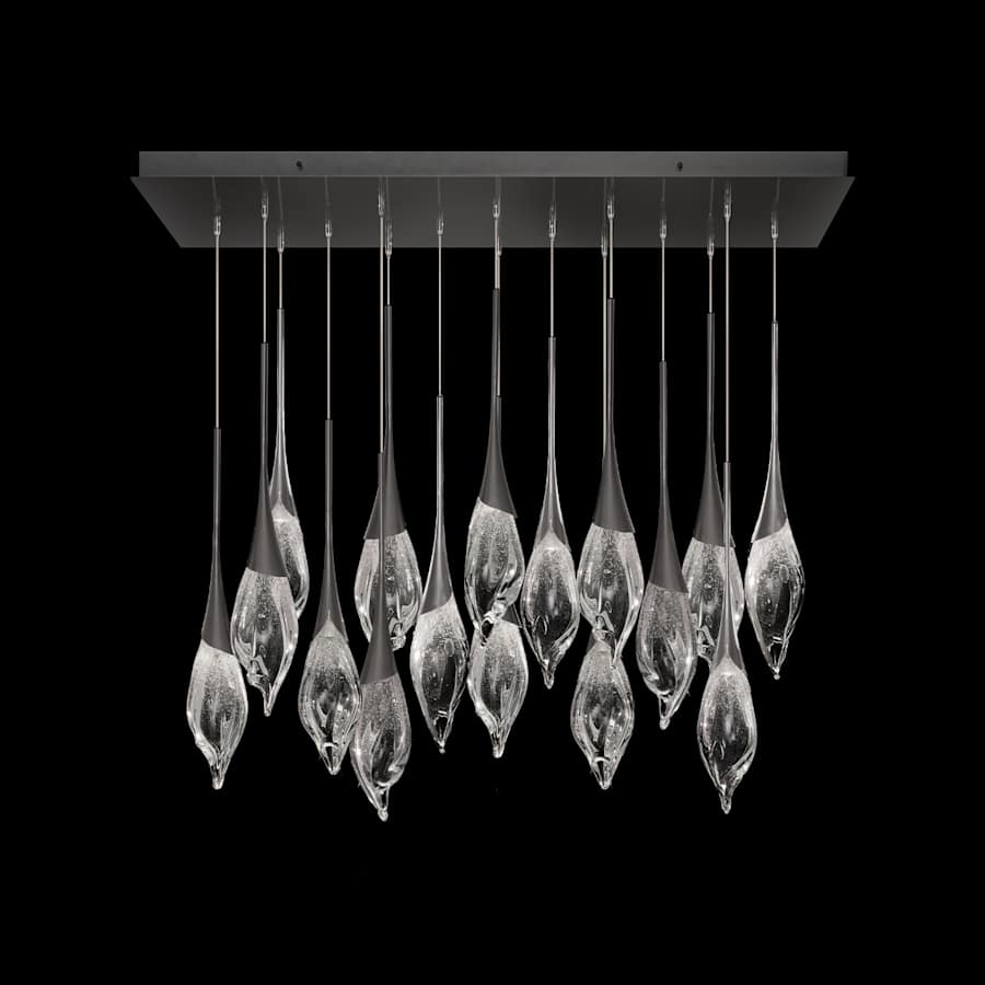 Fine Art Handcrafted Lighting Mayu 54" Wide LED 16 Light Linear Pendant