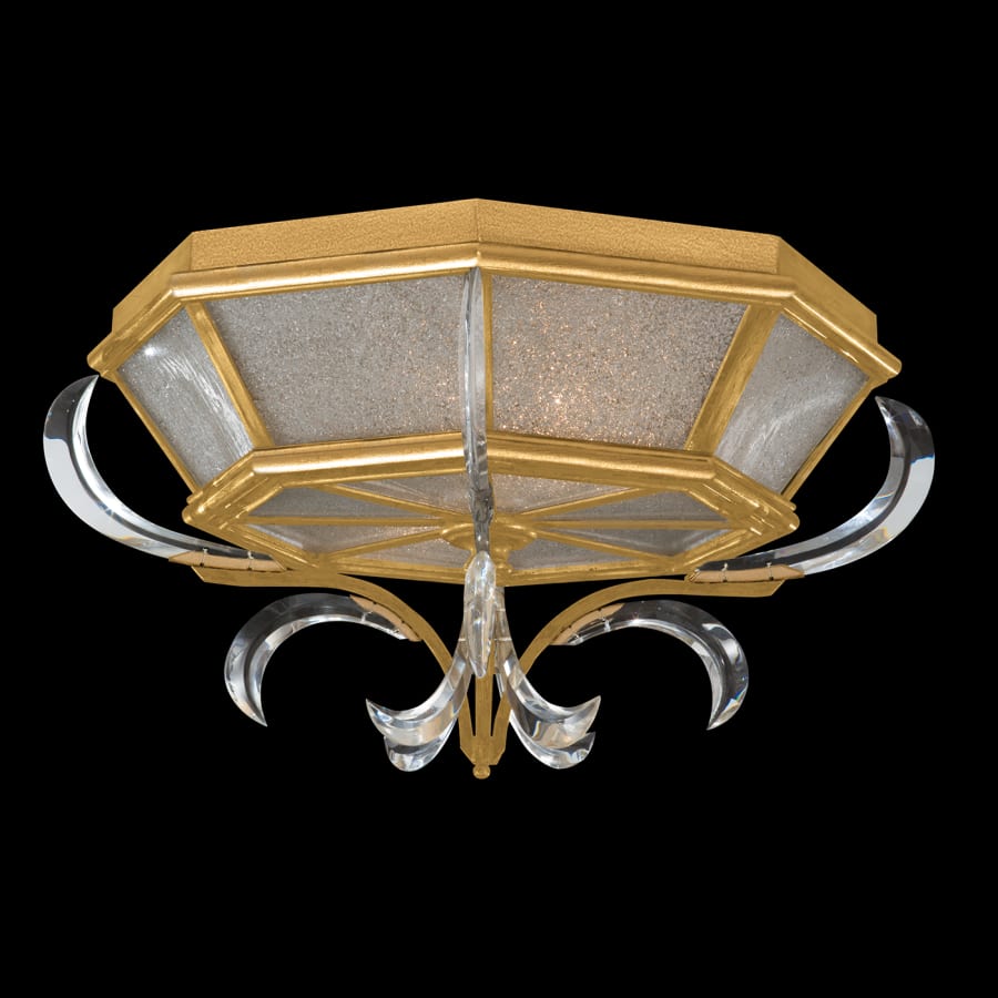 Fine Art Handcrafted Lighting Beveled Arcs 2 Light 26" Wide Flush Mount Ceiling Fixture