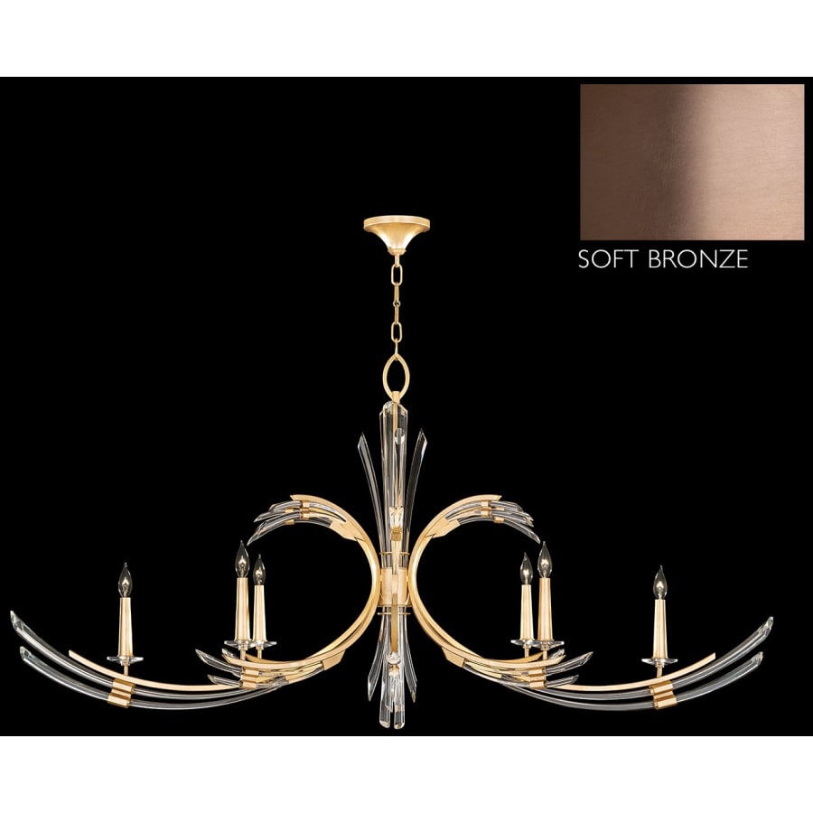 Fine Art Handcrafted Lighting Trevi 6 Light 68" Wide Crystal Abstract Chandelier