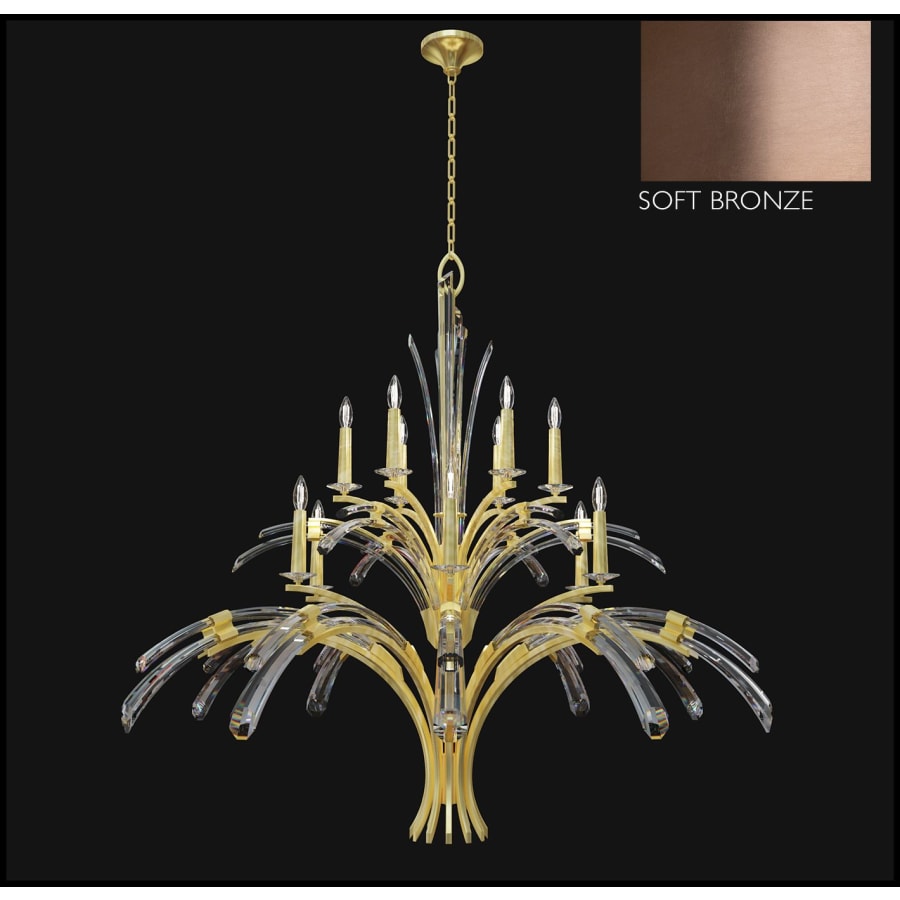 Fine Art Handcrafted Lighting Trevi 12 Light 56" Wide Crystal Abstract Chandelier