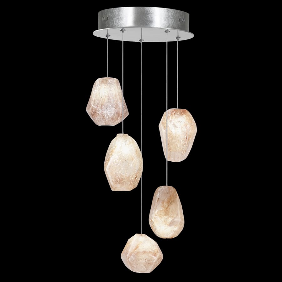 Fine Art Handcrafted Lighting Natural Inspirations 5 Light 12" Wide LED Crystal Multi Light Pendant