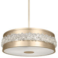 Fine Art Handcrafted Lighting Arctic Halo 3 Light 9" High Crystal Drum Chandelier