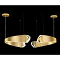 Fine Art Handcrafted Lighting Strata 49" Wide LED Crystal Multi Light Pendant