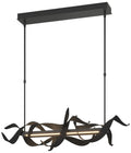 Folio 37 3/4" Wide Black LED Linear Pendant Light