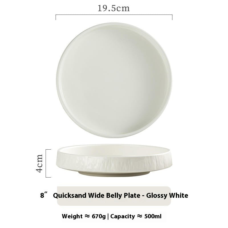 Golden Drift Ceramic Serving Plate