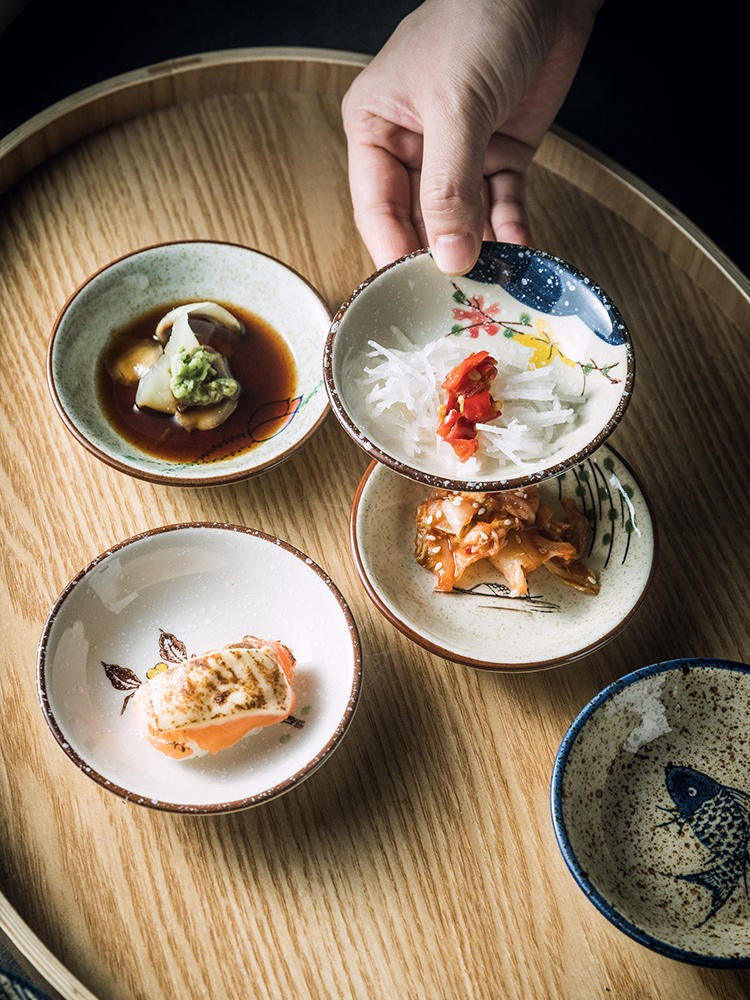 Golden Drift Ceramic Serving Plate