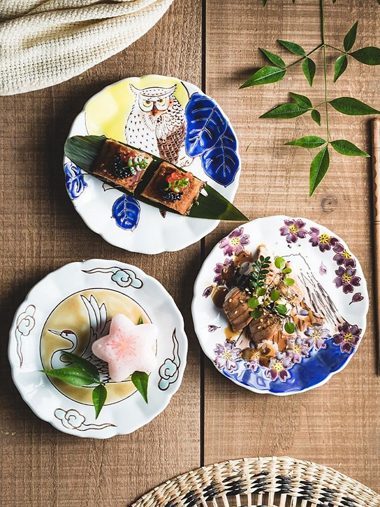 Haibana Japanese Floral Art Plate