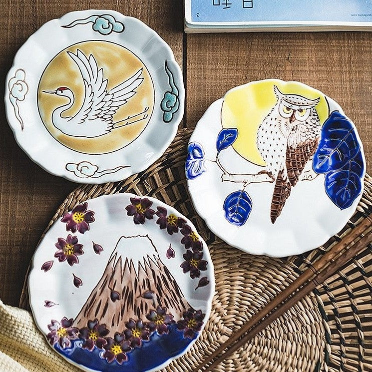 Haibana Japanese Floral Art Plate