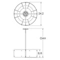 Hammerton Studio Uptown Mesh Single Light 24" Wide Drum Chandelier - Medium (E26) with Frosted Glass Inner and Finished to Match Metal Outer Shade