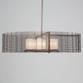 Hammerton Studio Downtown Mesh 8 Light 48" Wide LED Drum Chandelier - with Frosted Glass Inner Shades and Finished to Match Outer Metal Shade