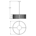 Hammerton Studio Tweed 4 Light 36" Wide Drum Chandelier - Medium (E26) with Finished to Match Metal Shade