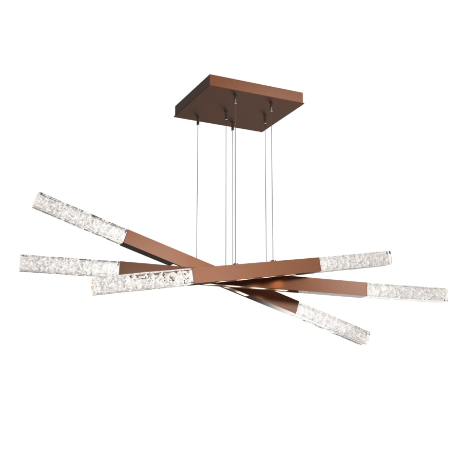 Hammerton Studio Axis 61" Wide LED Abstract Chandelier with Glacier Clear Glass Shades