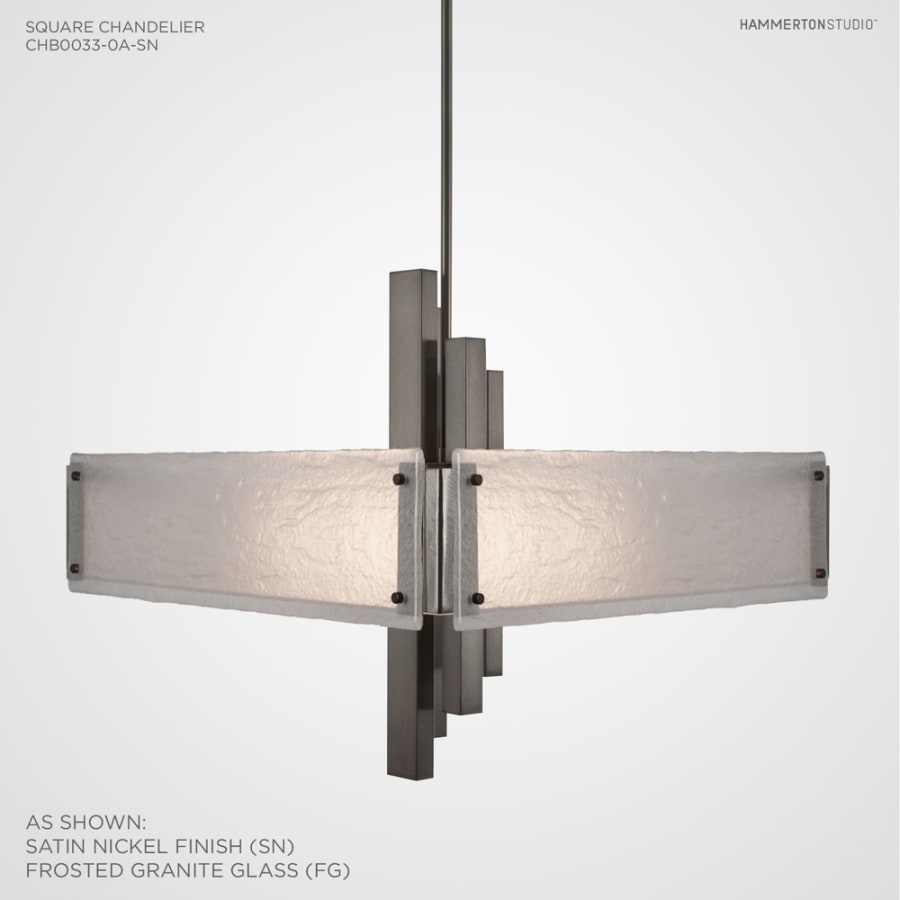 Hammerton Studio Carlyle 24" Wide Artisan Crafted Chandelier with Hand Textured Glass