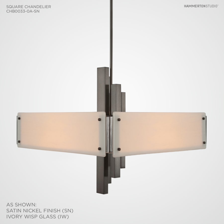 Hammerton Studio Carlyle 24" Wide Artisan Crafted Chandelier with Hand Textured Glass