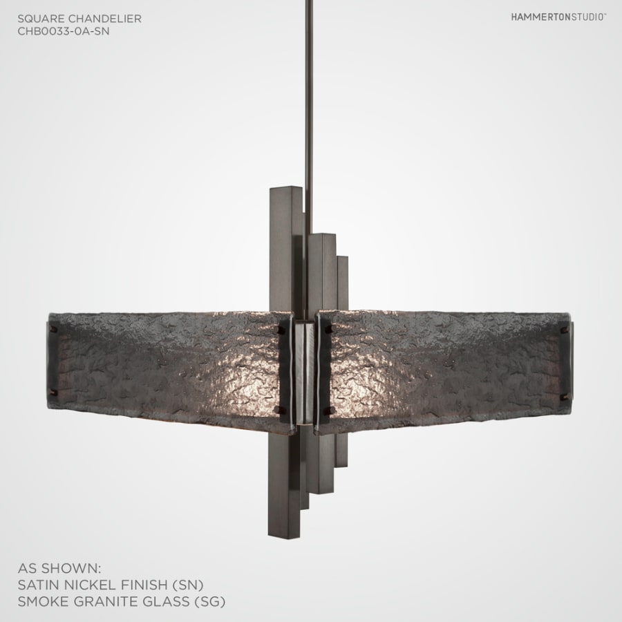 Hammerton Studio Carlyle 24" Wide Artisan Crafted Chandelier with Hand Textured Glass