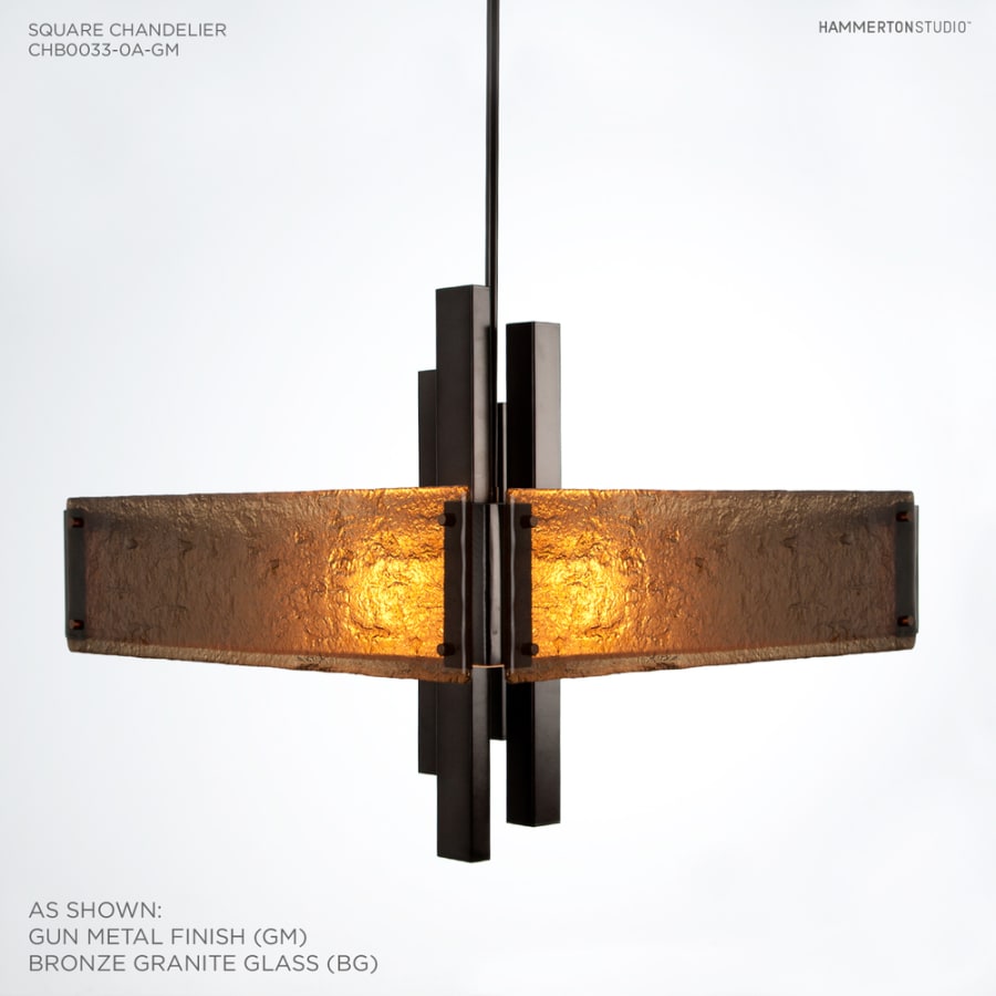 Hammerton Studio Carlyle 24" Wide Artisan Crafted Chandelier with Hand Textured Glass