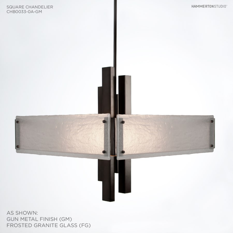 Hammerton Studio Carlyle 24" Wide Artisan Crafted Chandelier with Hand Textured Glass