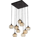 Hammerton Studio Coppa 29" Wide Artisan Crafted Optic Glass 9 Light Pendant