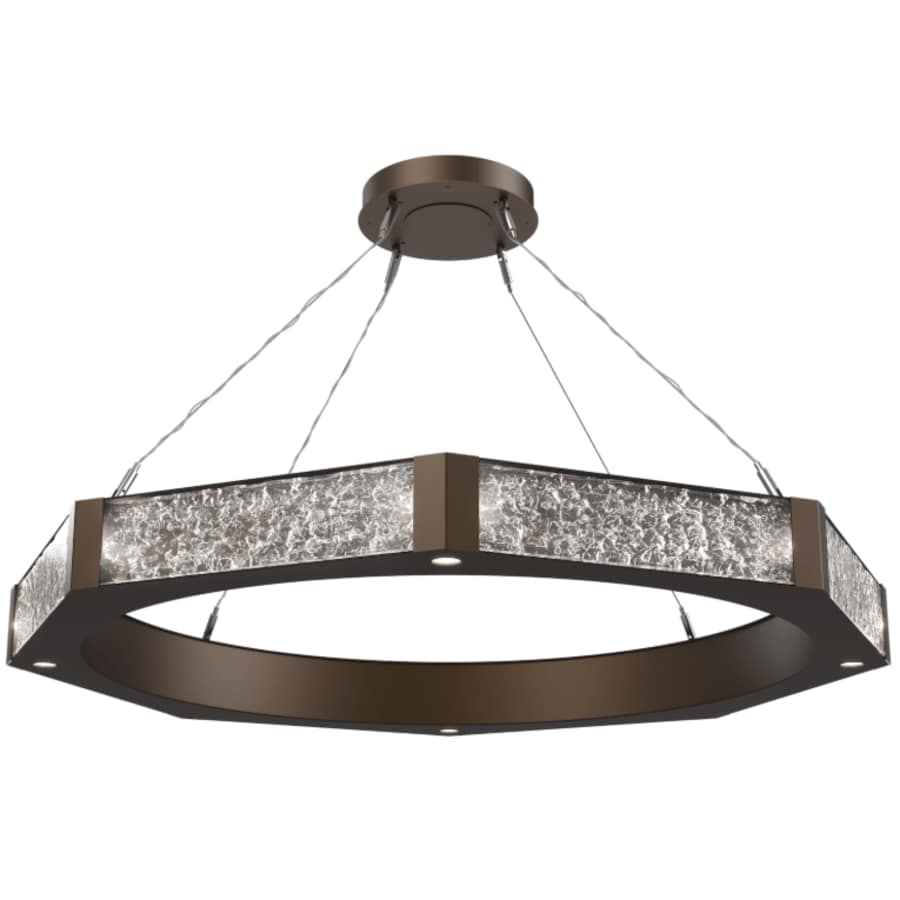 Hammerton Studio Glacier Single Light 48" Wide LED Ring Chandelier with Cast Glass Shades