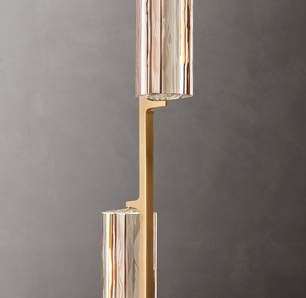 Hand-Polished Crystal Prism Chandelier