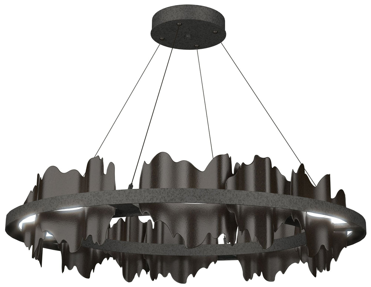 Hildene 38"W Oil Rubbed Bronze Accented Circular Iron Standard LED Pen
