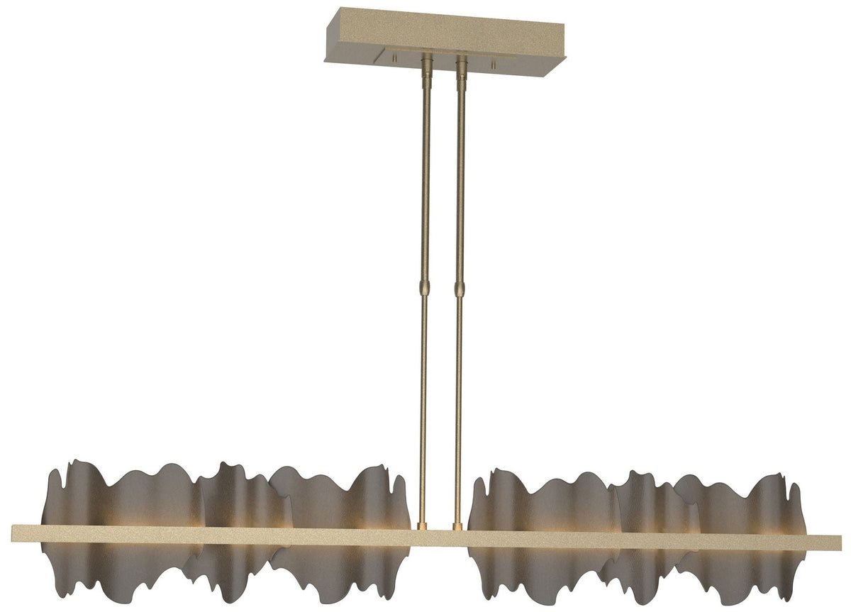 Hildene 51.9" Soft Gold & Dark Smoke Long LED Pendant