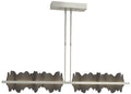 Hildene 51.9" Sterling & Natural Iron Long LED Pendant