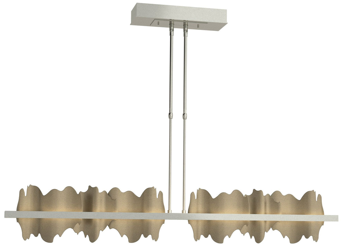 Hildene 51.9" Sterling & Soft Gold Short LED Pendant