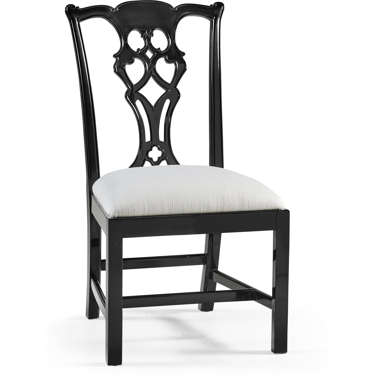 Jonathan Charles Spark Chippendale Side Chair - Black (493330-SC-BLA-F053) - Set of 2