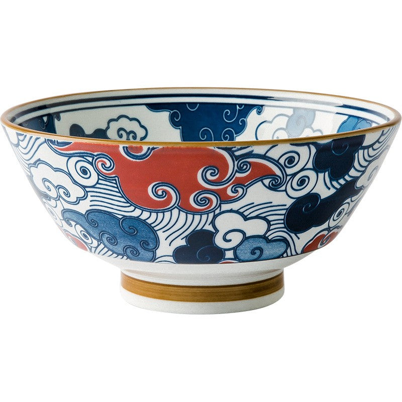 Horizon Bloom Hand-Painted Ramen Bowl
