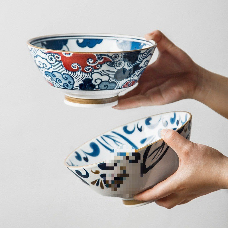 Horizon Bloom Hand-Painted Ramen Bowl