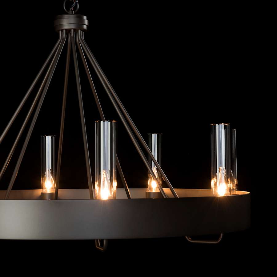 Hubbardton Forge Banded 8 Light 32" Wide Ring Chandelier