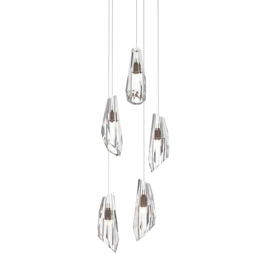 Hubbardton Forge Luma 5 Light 15" Wide Crystal Multi Light Pendant