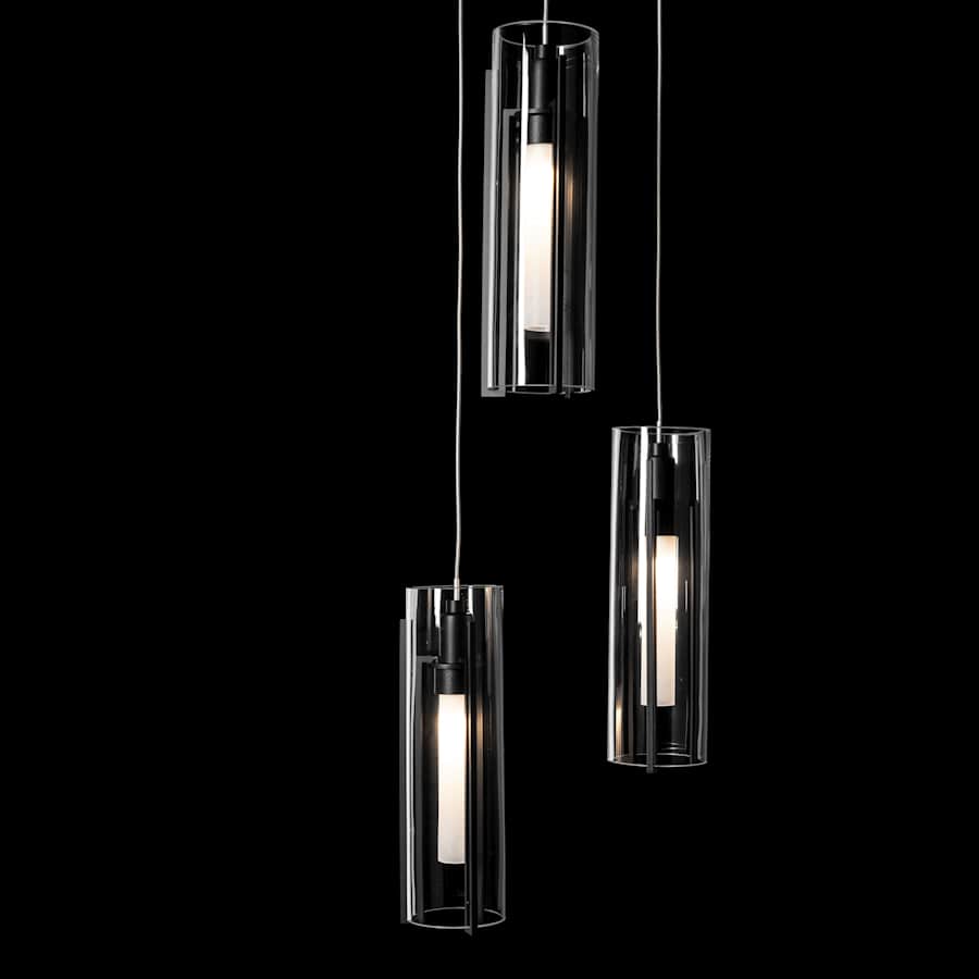Hubbardton Forge Exos Glass 5 Light 14" Wide Suspension Multi Light Pendant