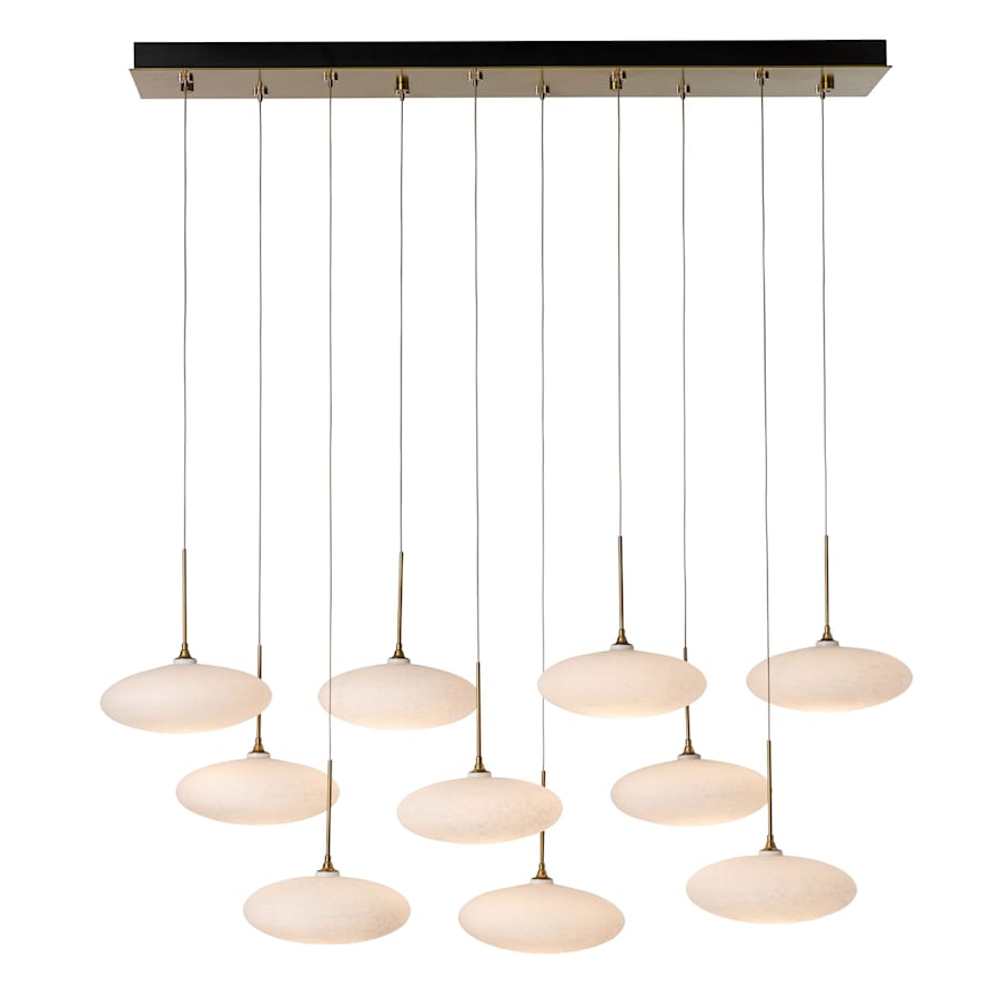 Hubbardton Forge Clouds 10 Light 48" Wide Linear Pendant