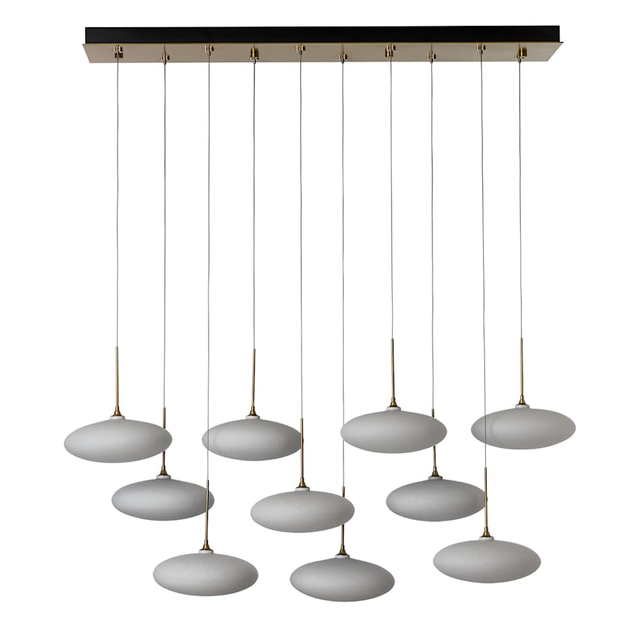 Hubbardton Forge Clouds 10 Light 48" Wide Linear Pendant