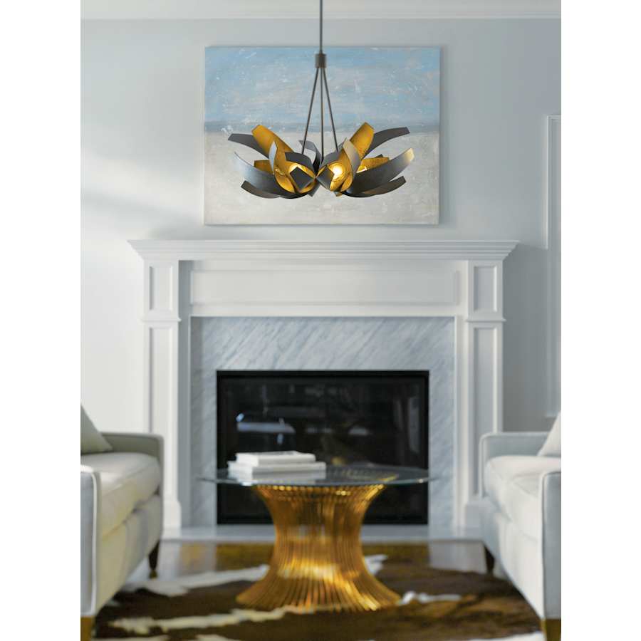 Hubbardton Forge Corona 6 Light 27" Wide Pendant