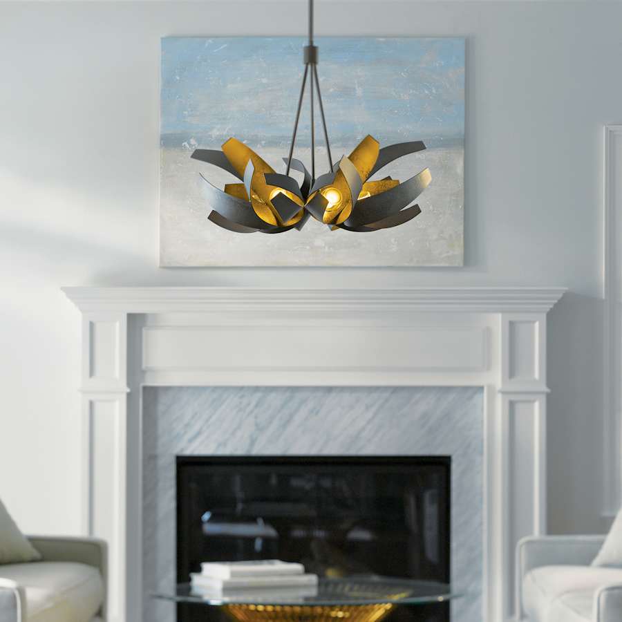 Hubbardton Forge Corona 6 Light 36" Wide Pendant