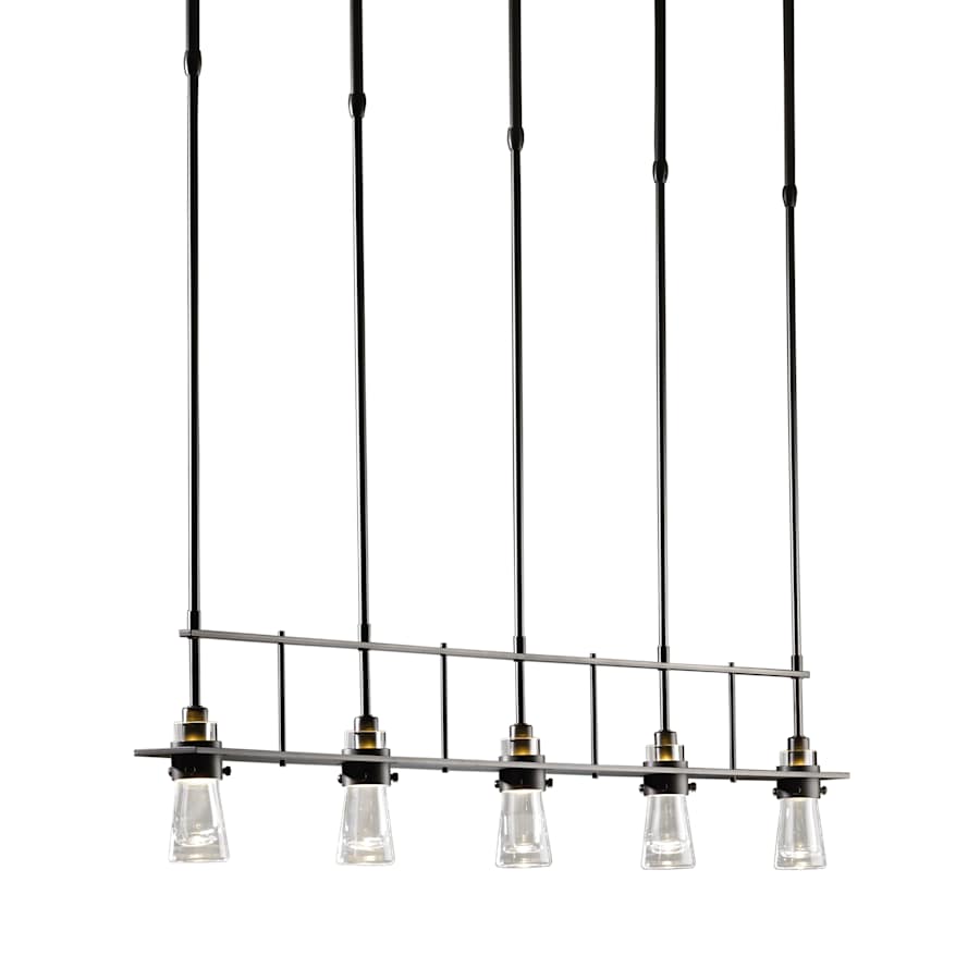 Hubbardton Forge Erlenmeyer 5 Light 48" Wide Linear Pendant