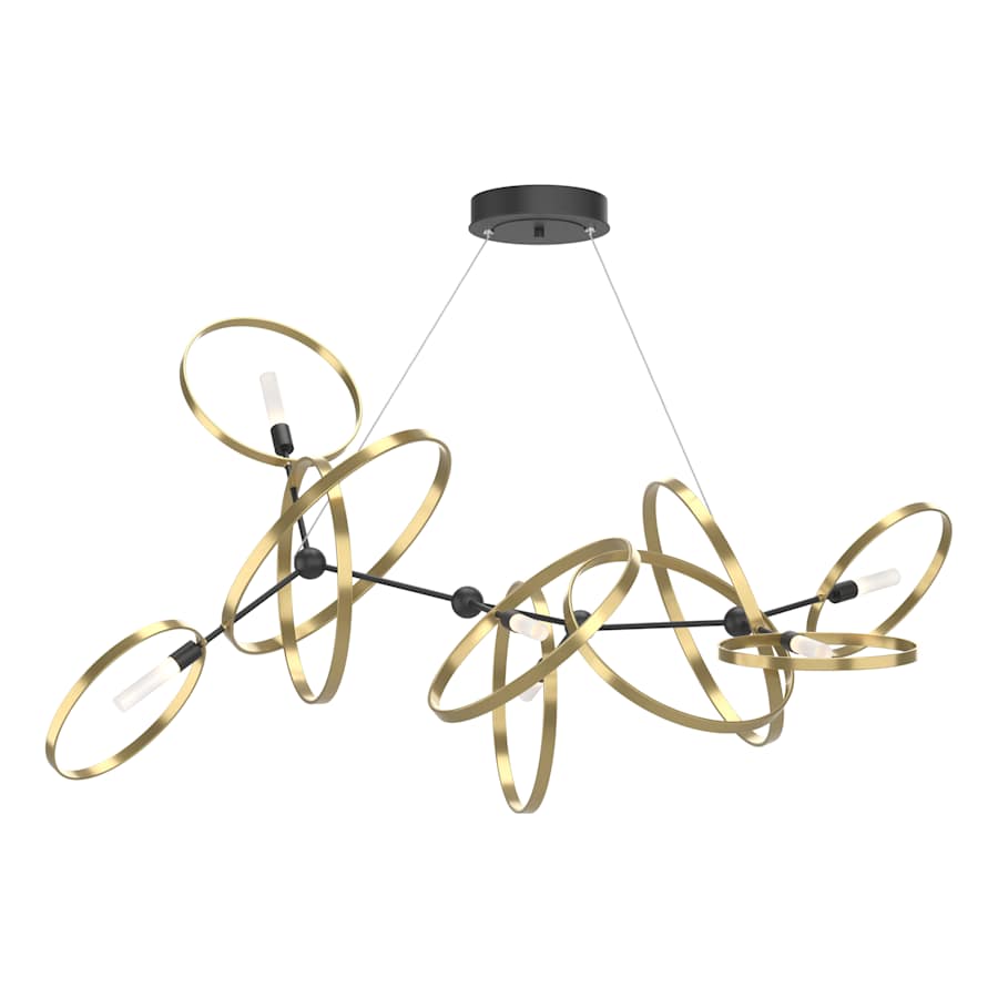 Hubbardton Forge Celesse 6 Light 60" Wide Suspension Linear Pendant