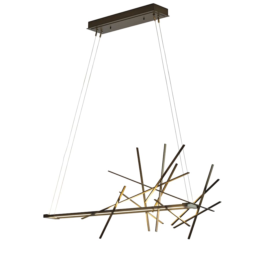 Hubbardton Forge Cascade 51" Wide LED Linear Chandelier