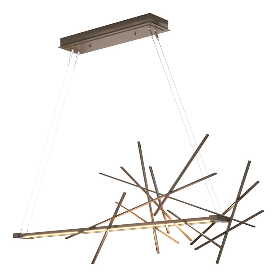 Hubbardton Forge Cascade 51" Wide LED Linear Chandelier
