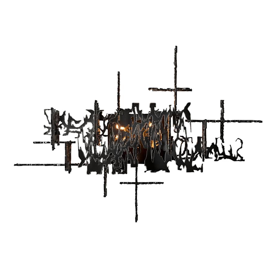 Hubbardton Forge Brutus 2 Light 17" Tall Wall Sconce