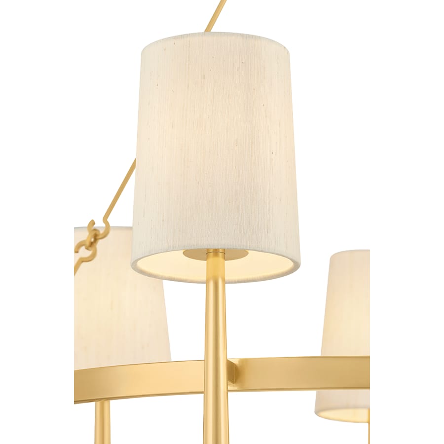 Hudson Valley Lighting Bridgeton 9 Light 46" Wide Chandelier with Raw Silk Shades