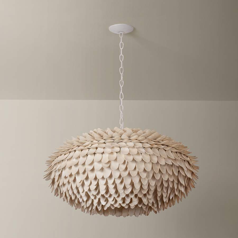 Hudson Valley Lighting Alsen 6 Light 37" Wide Pendant with Coco Shell Shade