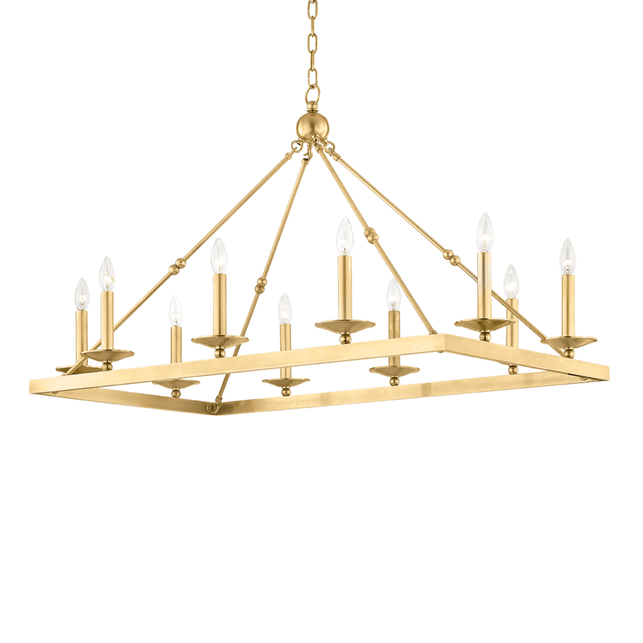 Hudson Valley Lighting Allendale 10 Light 45" Wide Taper Candle Chandelier